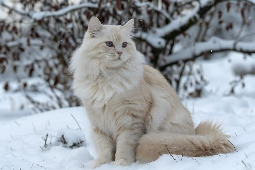 Chat sibérien confortablement installé - Soins des chats sibériens