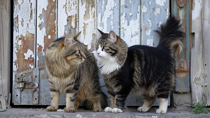 Gros plan sur l'œil et le pelage d'un chat sibérien golden montrant la texture du poil